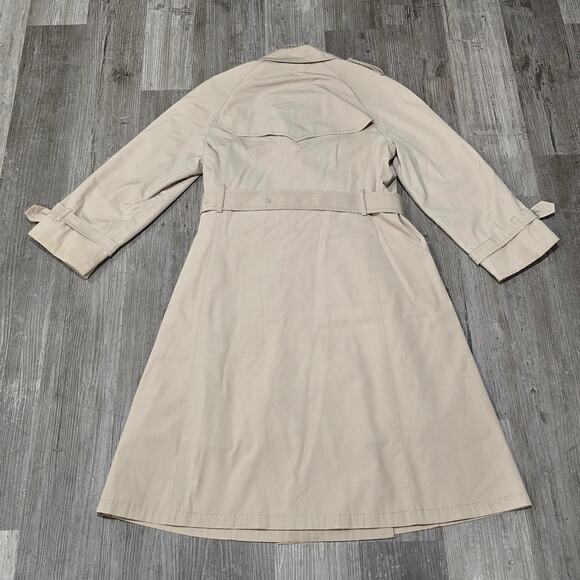 Vintage London Fog Double Breasted Trench Coat Spy Jacket Removable Fleece Liner - Picture 7 of 16